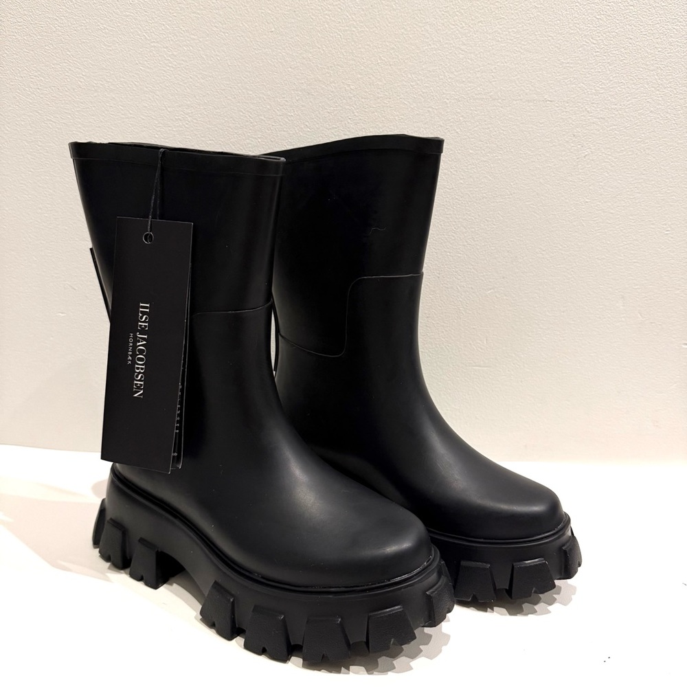 NWT ILSE JACOBSEN 3/4 RUBBER MOON CHELSEA BOOTS EURO 37 - Picture 7 of 15